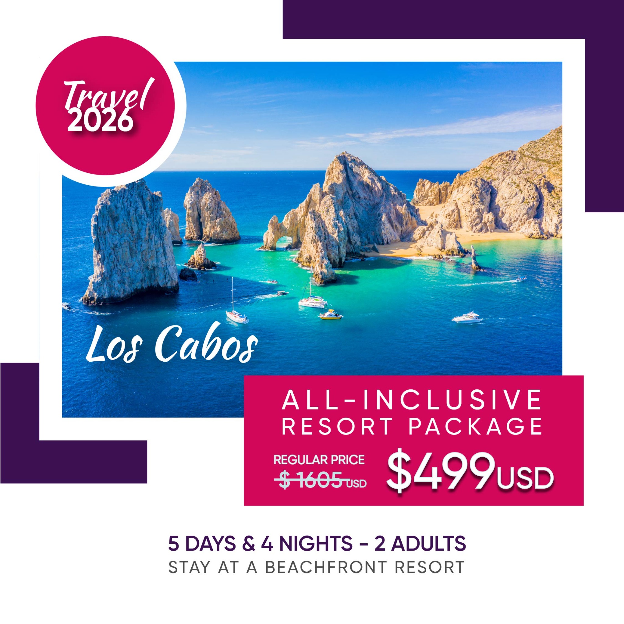 Vacation Deals All Inclusive Facebook ad
