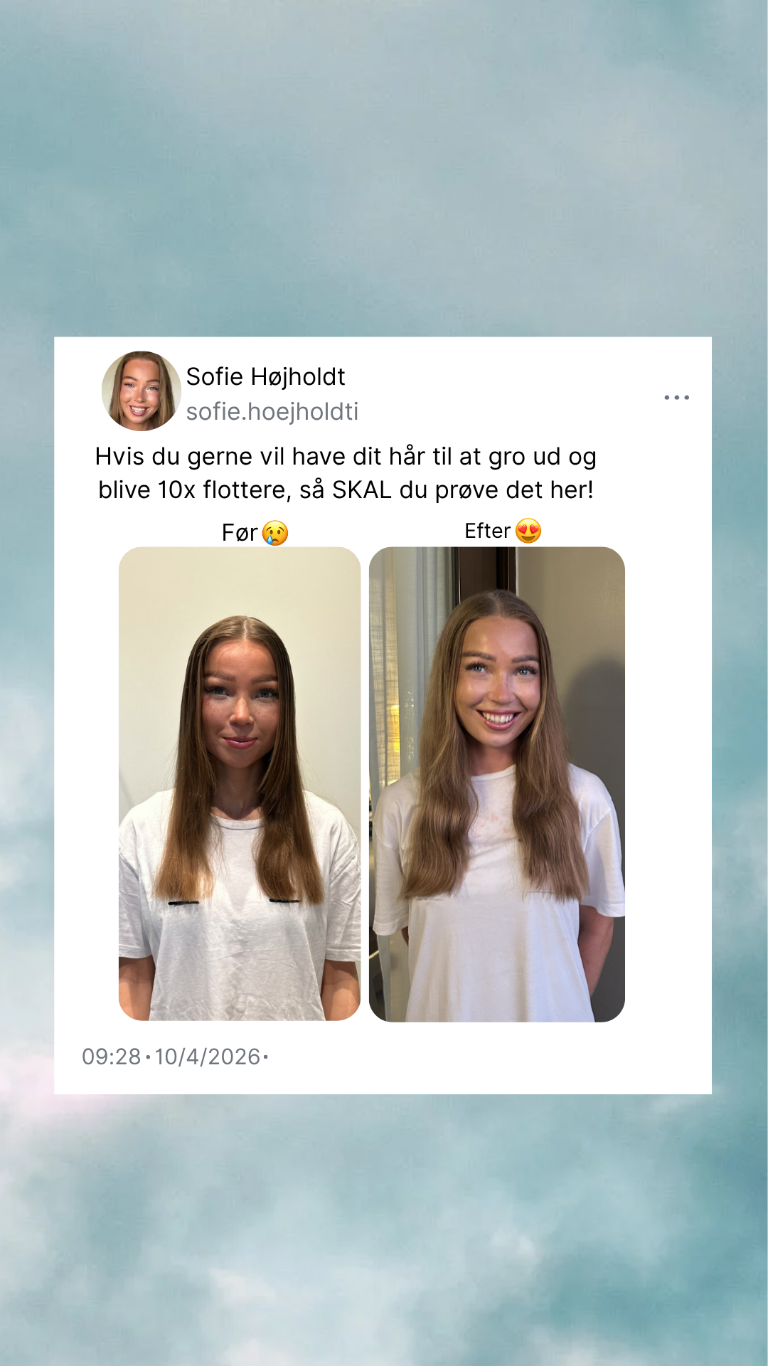Hårpleje tips Facebook ad