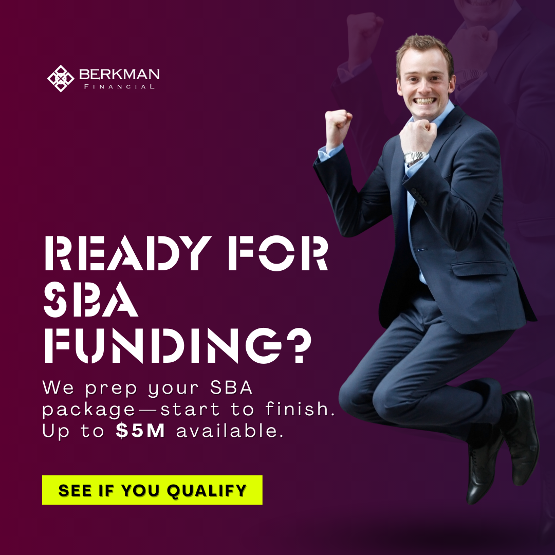 Berkman Financial Facebook ad: SBA Loans 50K-5M