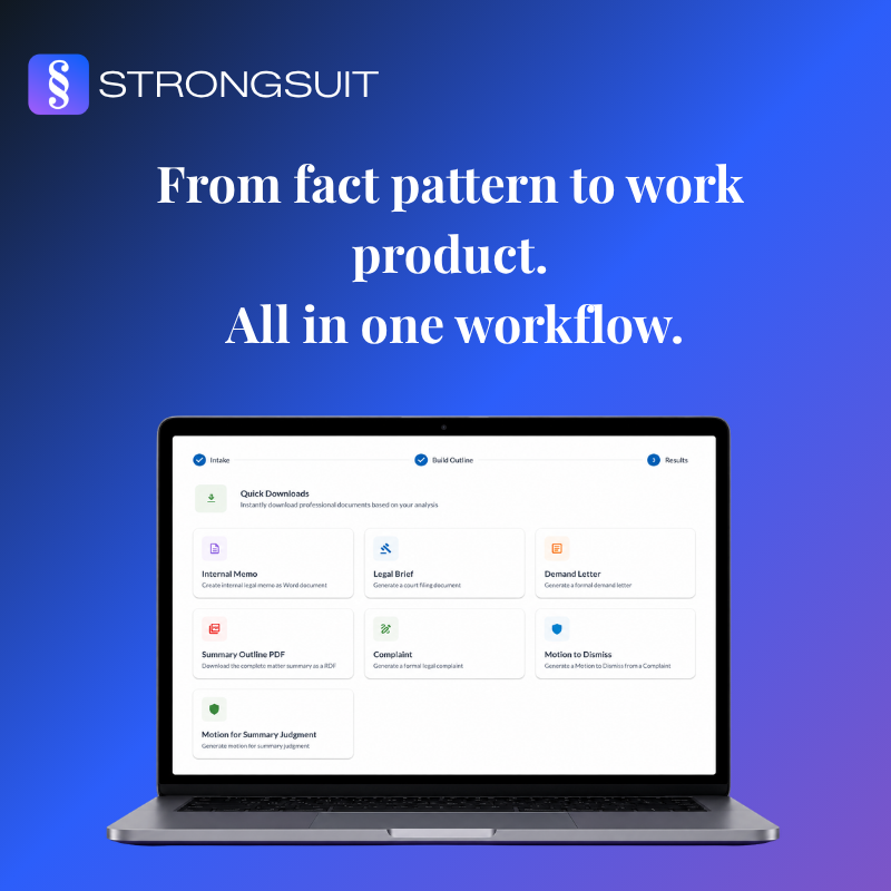 StrongSuit Facebook ad