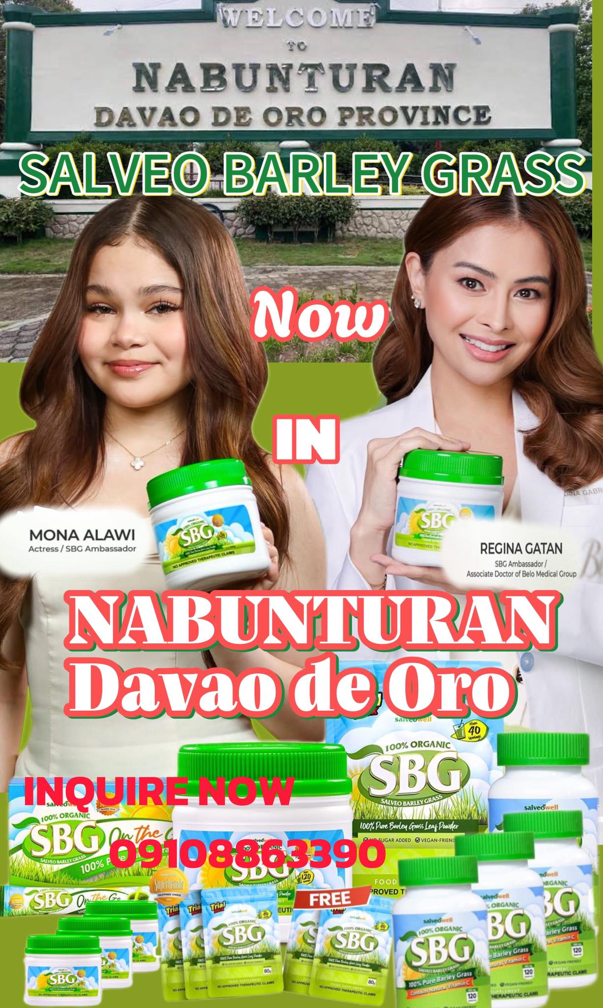Nabunturan Salveo Barley Grass By Rochelle Culiano Facebook ad: Hello, Nabunturan! Good news!