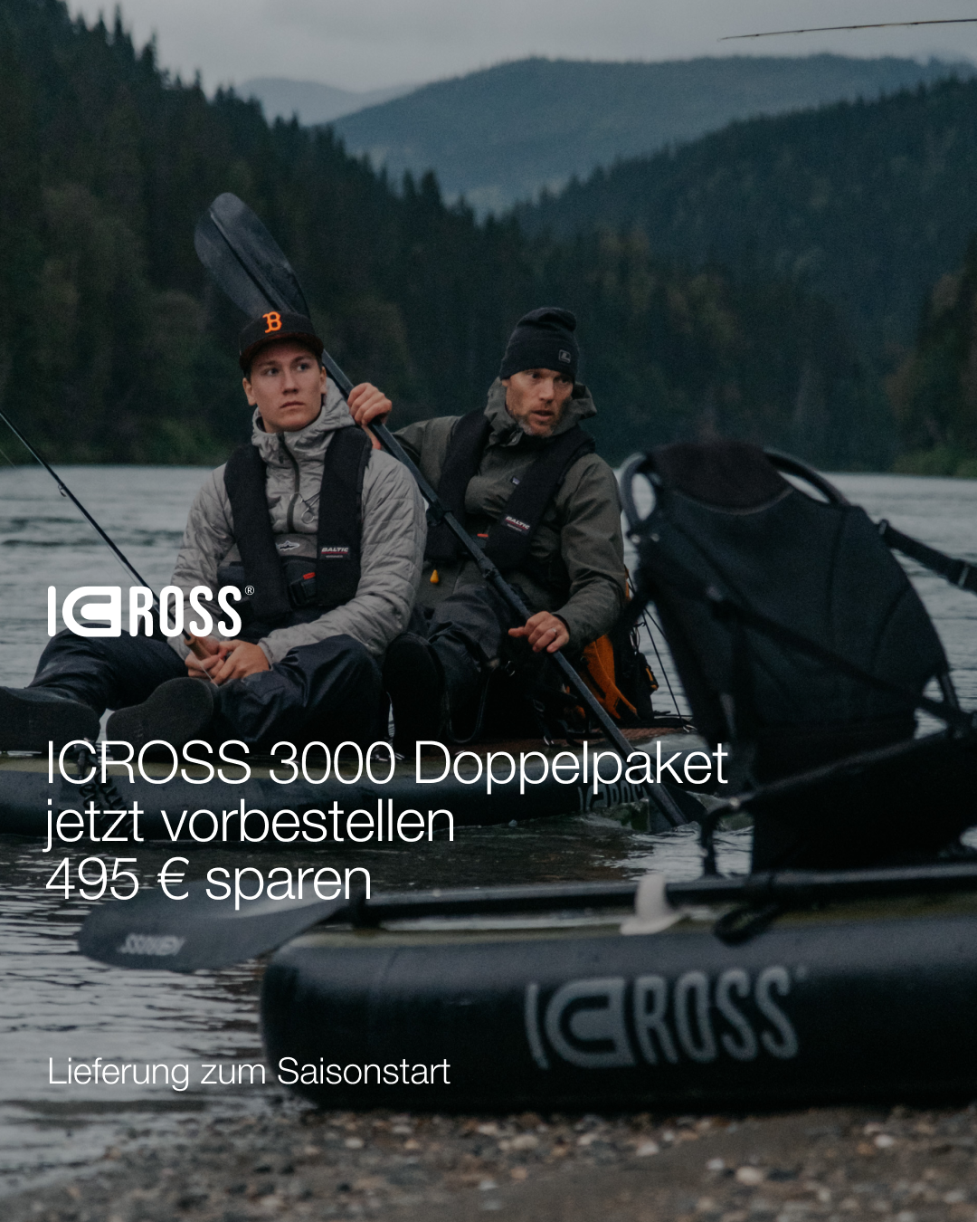 Icross Facebook ad: Ein zuverlässiger Begleiter für Jagd und Angeln.