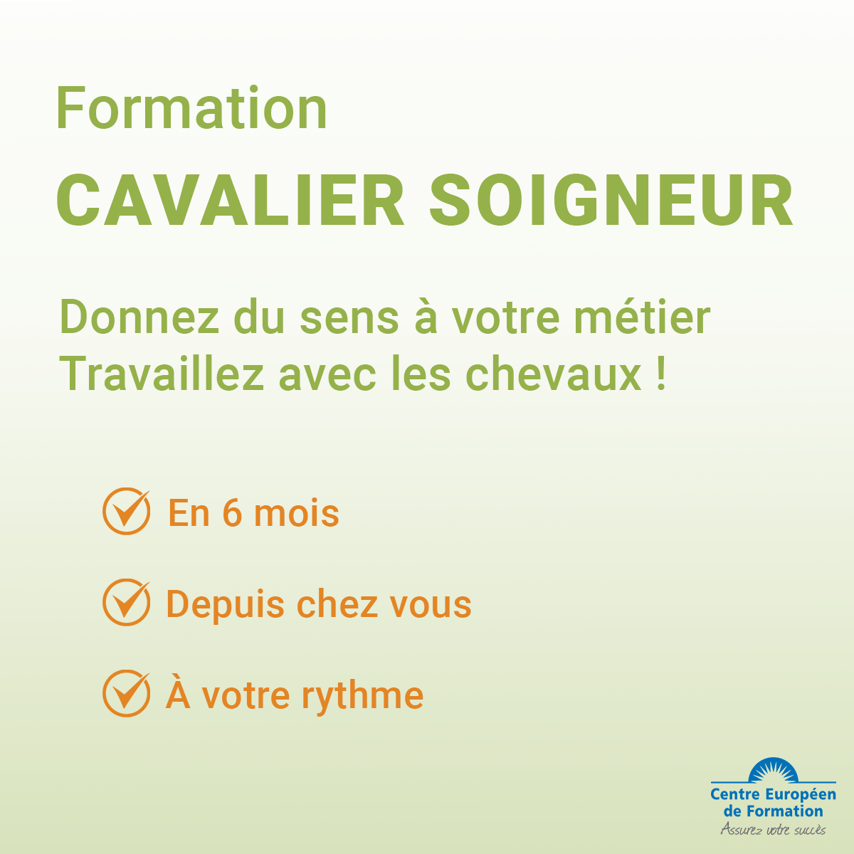 Centre Européen de Formation Facebook ad: Donnez du sens à votre métier