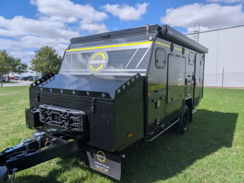 Union RV Facebook ad: Your Off-Grid Escape Starts Here.