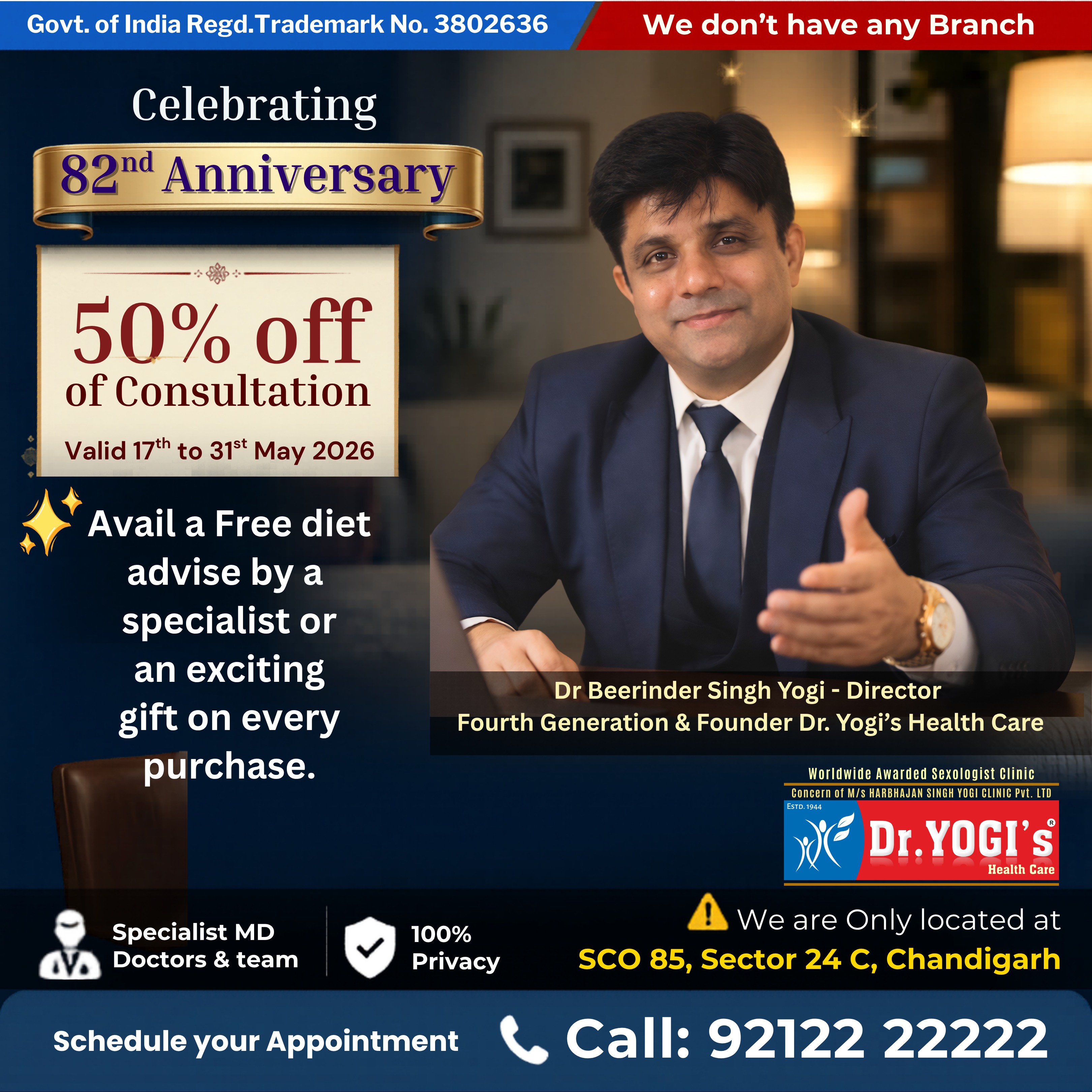Dr Yogis Healthcare Facebook ad: ๐๐ฟ ๐ฌ๐ผ๐ด๐ถ๐ ๐๐ฒ๐ฎ๐น๐๐ต ๐๐ฎ๐ฟ๐ฒ
