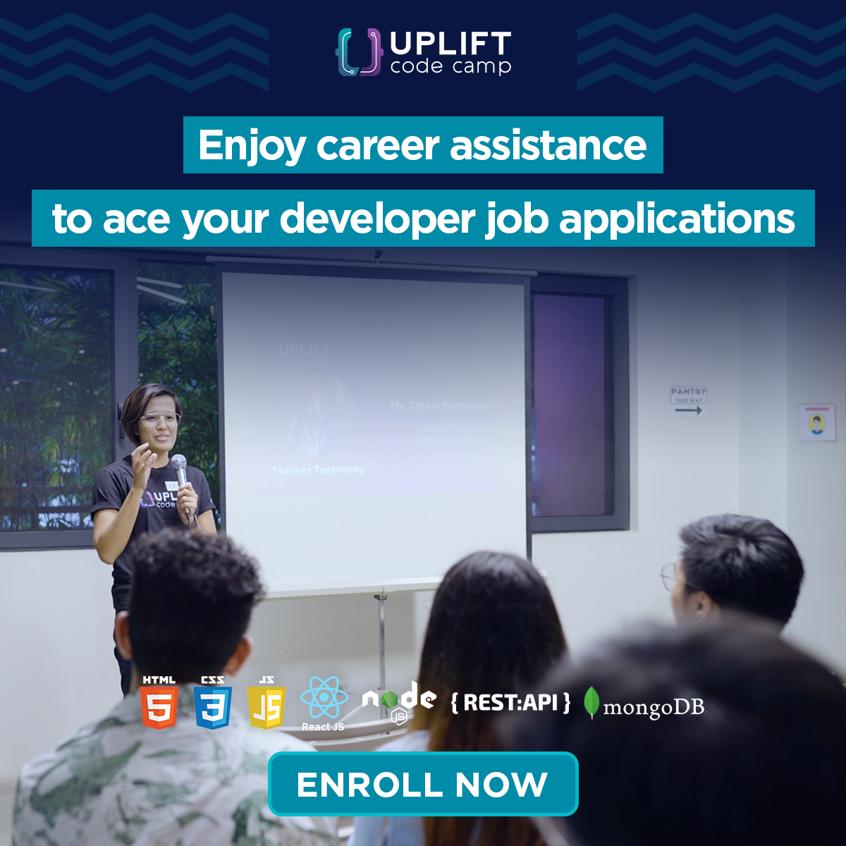 Uplift Code Camp Facebook ad