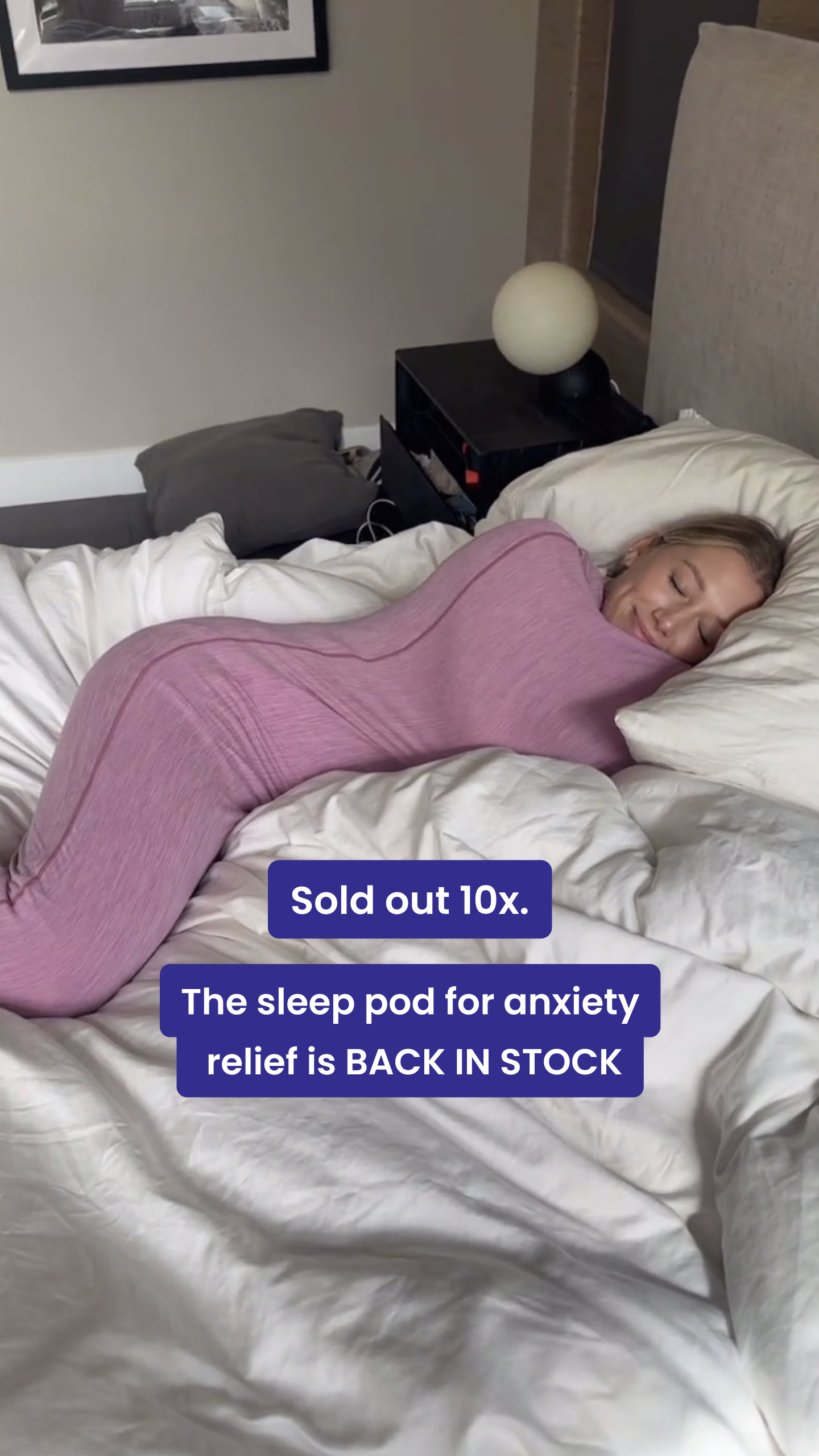 Hug Sleep Pod Facebook ad