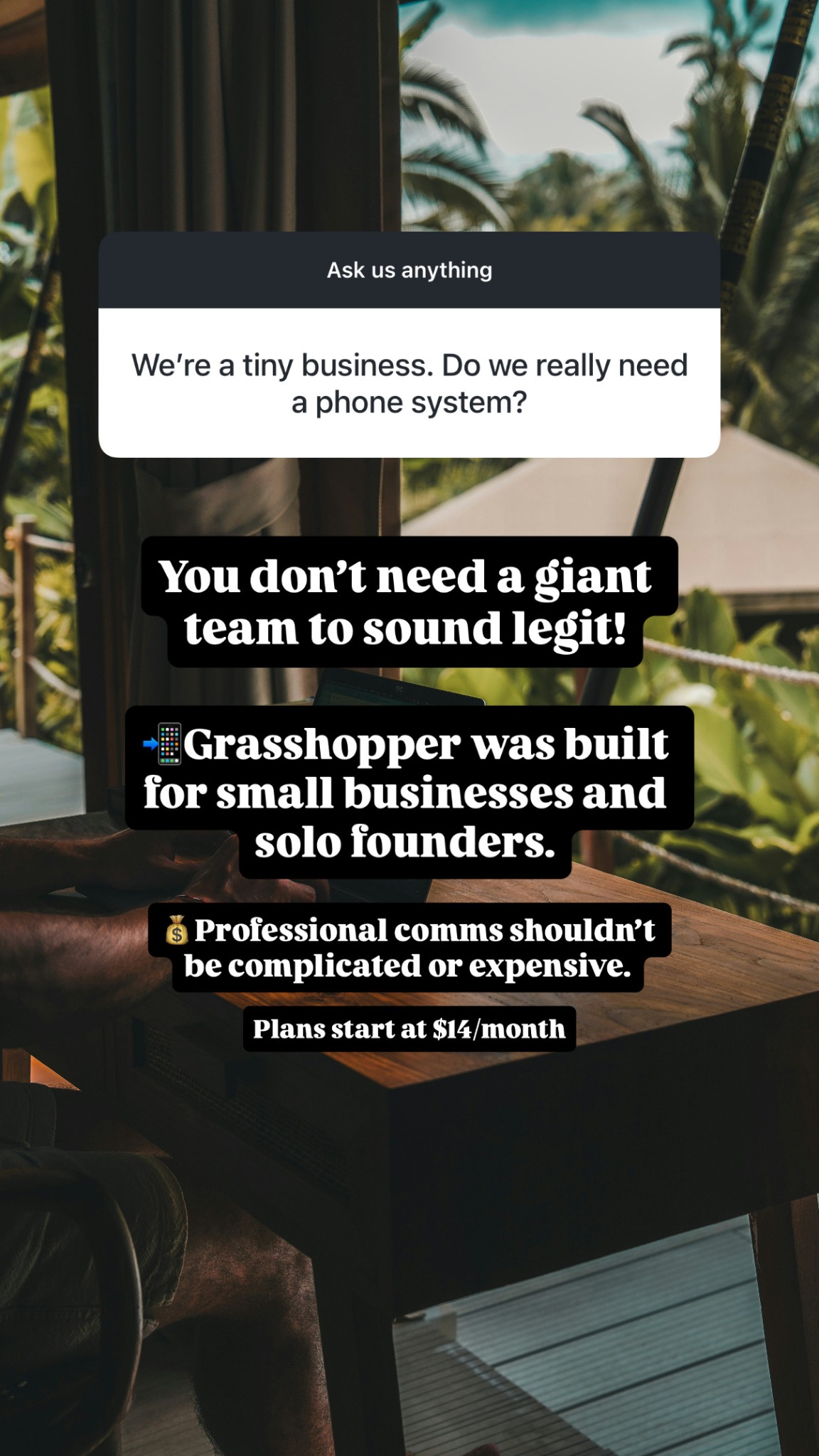 Grasshopper Facebook ad