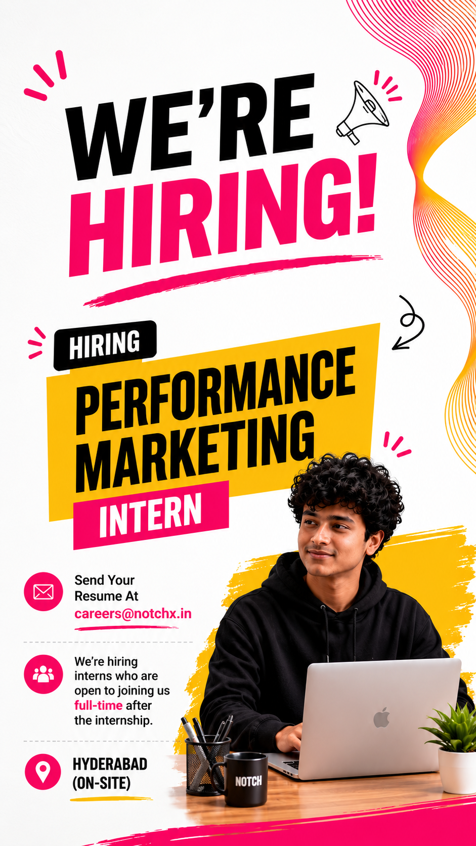 Notch Marketing Facebook ad: Performance Marketing Interns Wanted