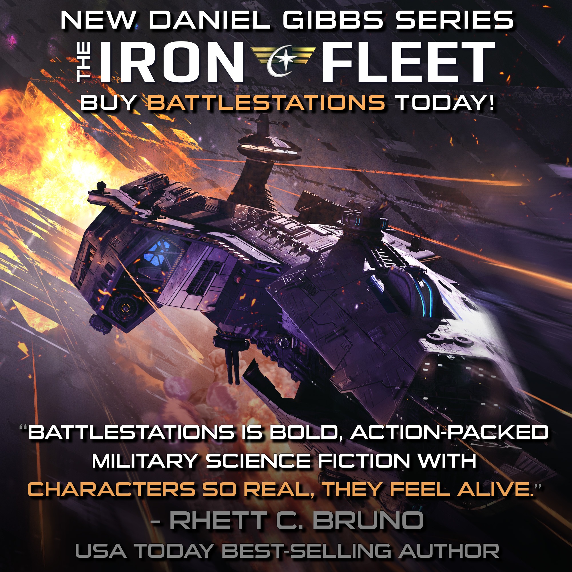 Daniel Gibbs Facebook ad: Pulse-Pounding Military Sci-Fi at its best!
