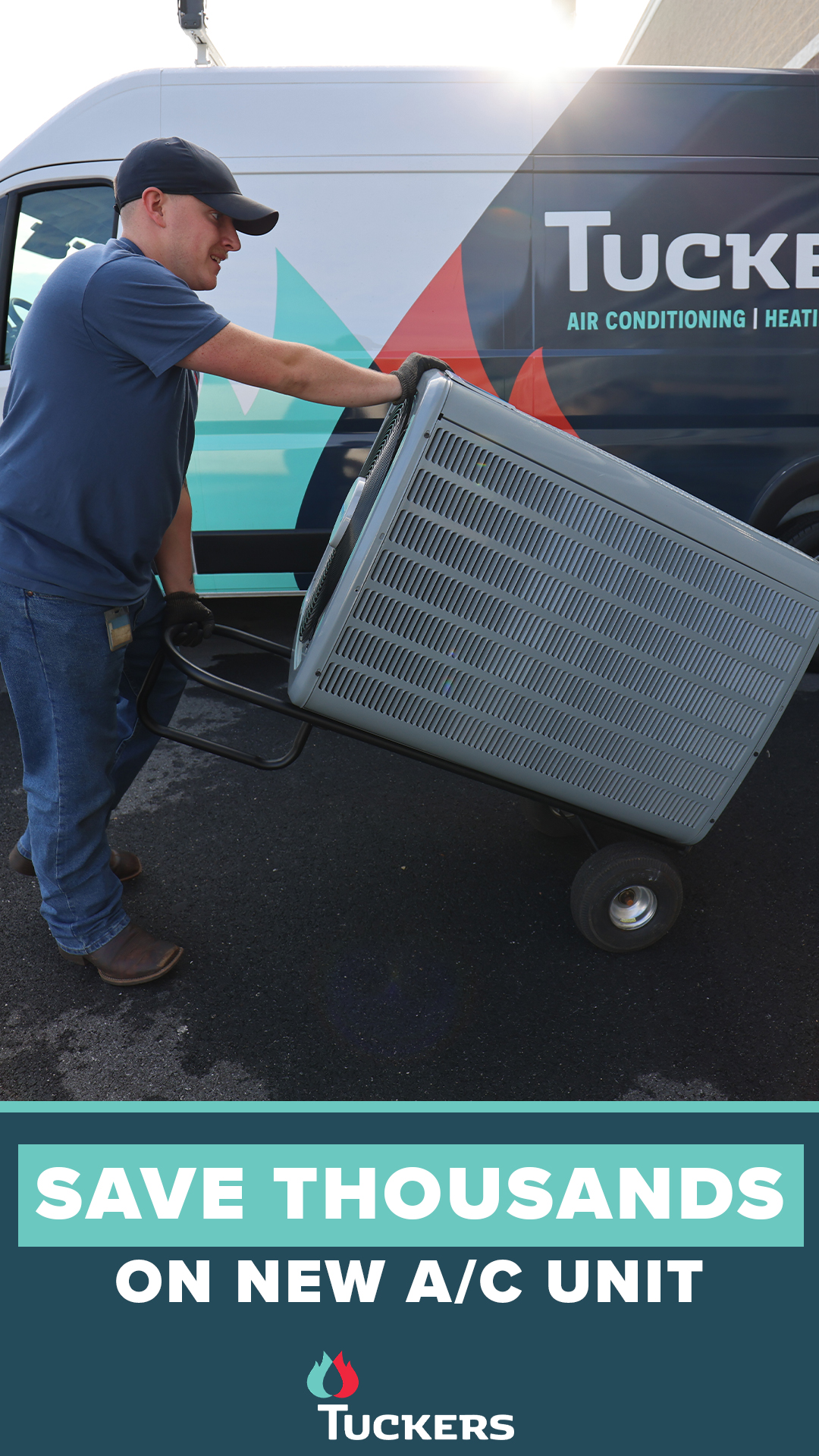 Tuckers Air Conditioning, Heating & Plumbing Facebook ad from Apr 2, 2026