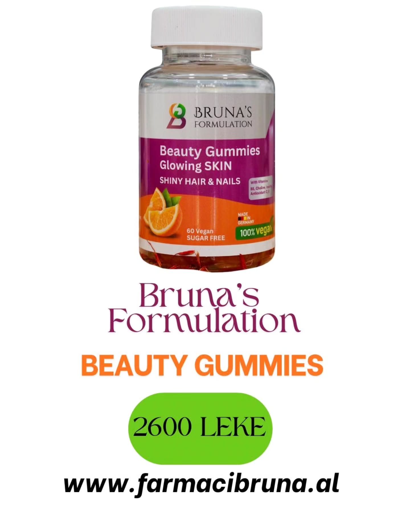 skin.careeaall Facebook ad: @farmacibruna.al Bruna's Formulation Beauty Gummies