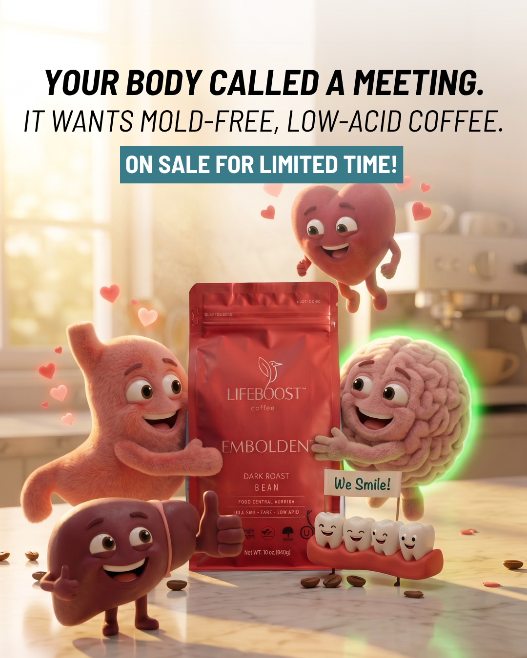 Lifeboost Coffee Facebook ad