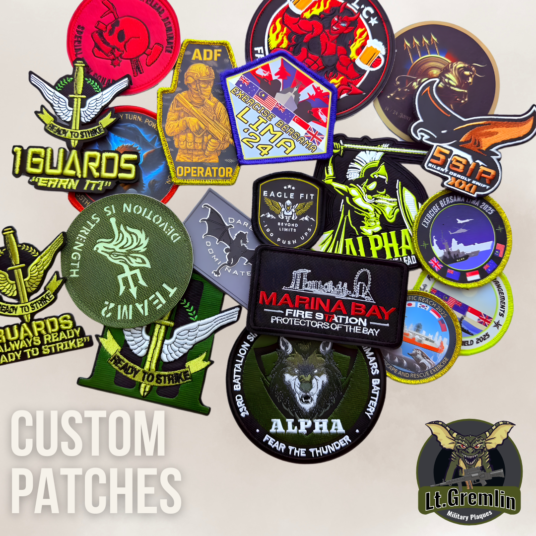 Lt.Gremlin Military Plaques Facebook ad: Fully Customised Patches