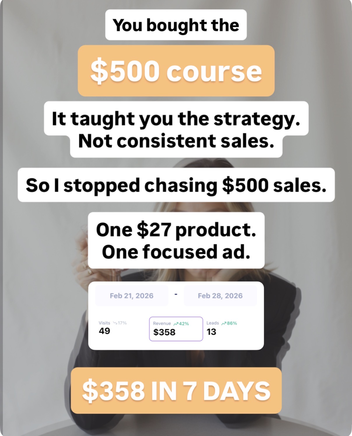 The Monetized Femme Facebook ad: A simpler way to consistent sales