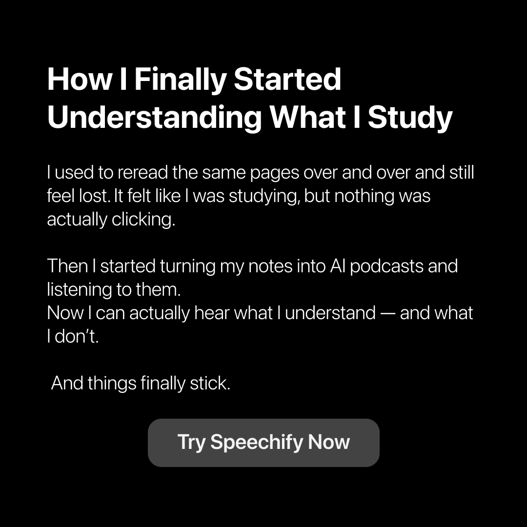 Speechify Facebook ad