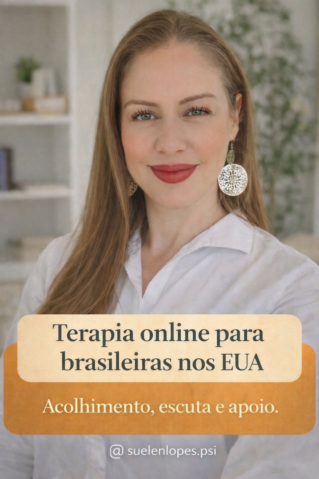 Psicóloga Suelen Lopes Facebook ad: Terapia Online para Brasileiras nos EUA