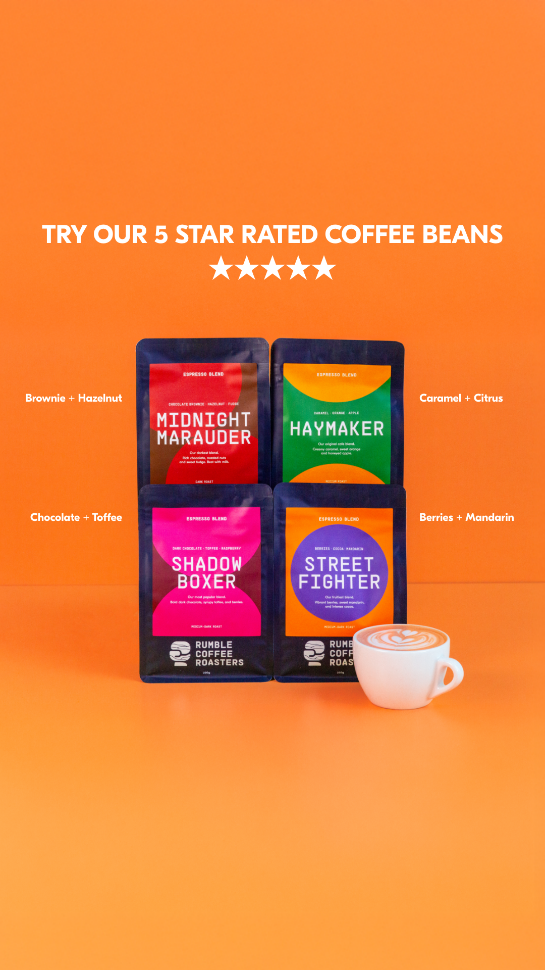 Rumble Coffee Roasters Facebook ad