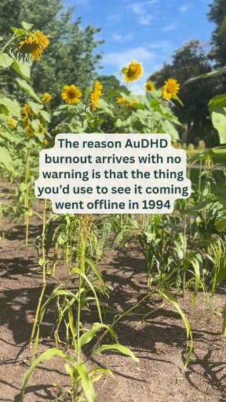 Audhd Burnout Recovery Facebook ad: AuDHD burnout often feels like it comes out…