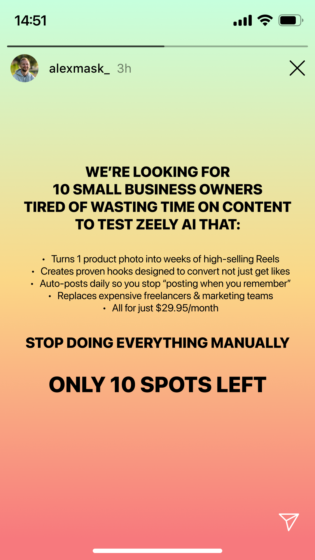 Zeely Facebook ad
