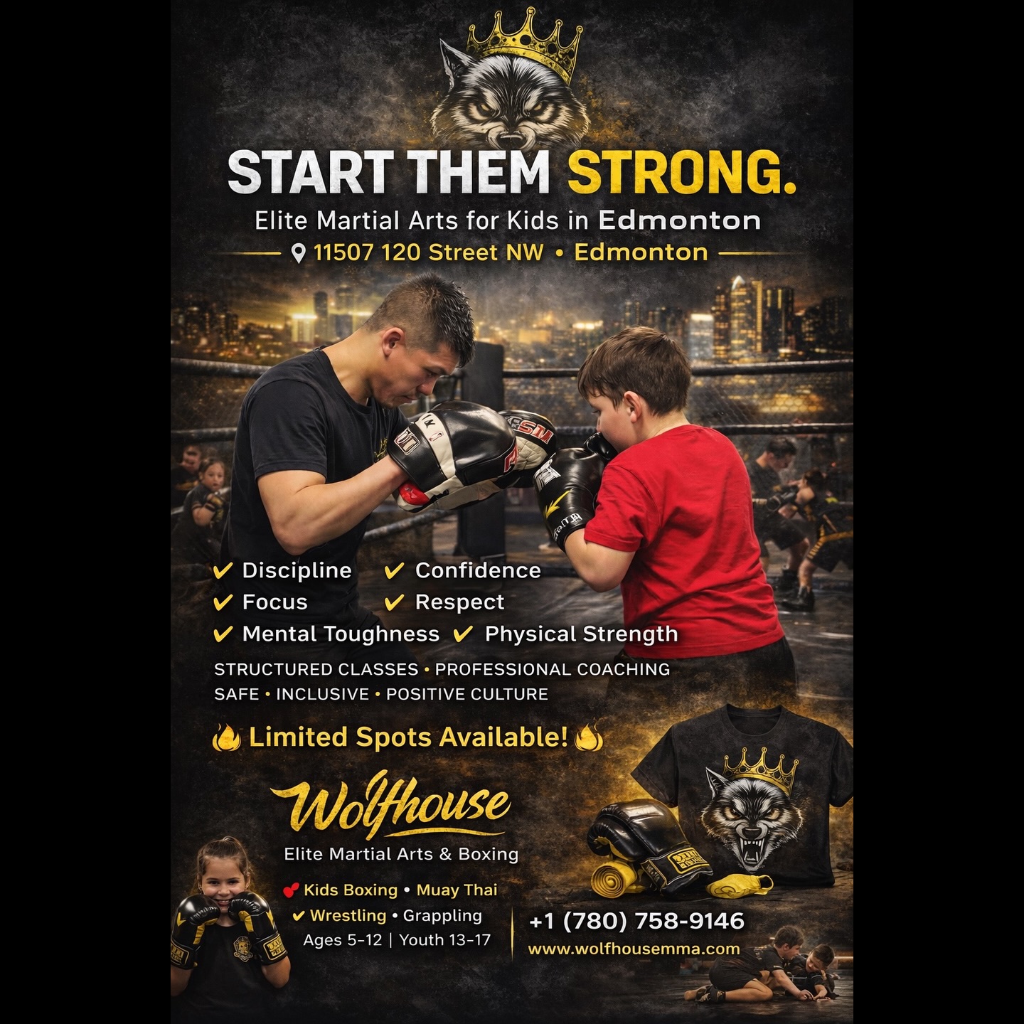 Wolfhouse YEG Facebook ad: Start Them Strong at Wolfhouse.