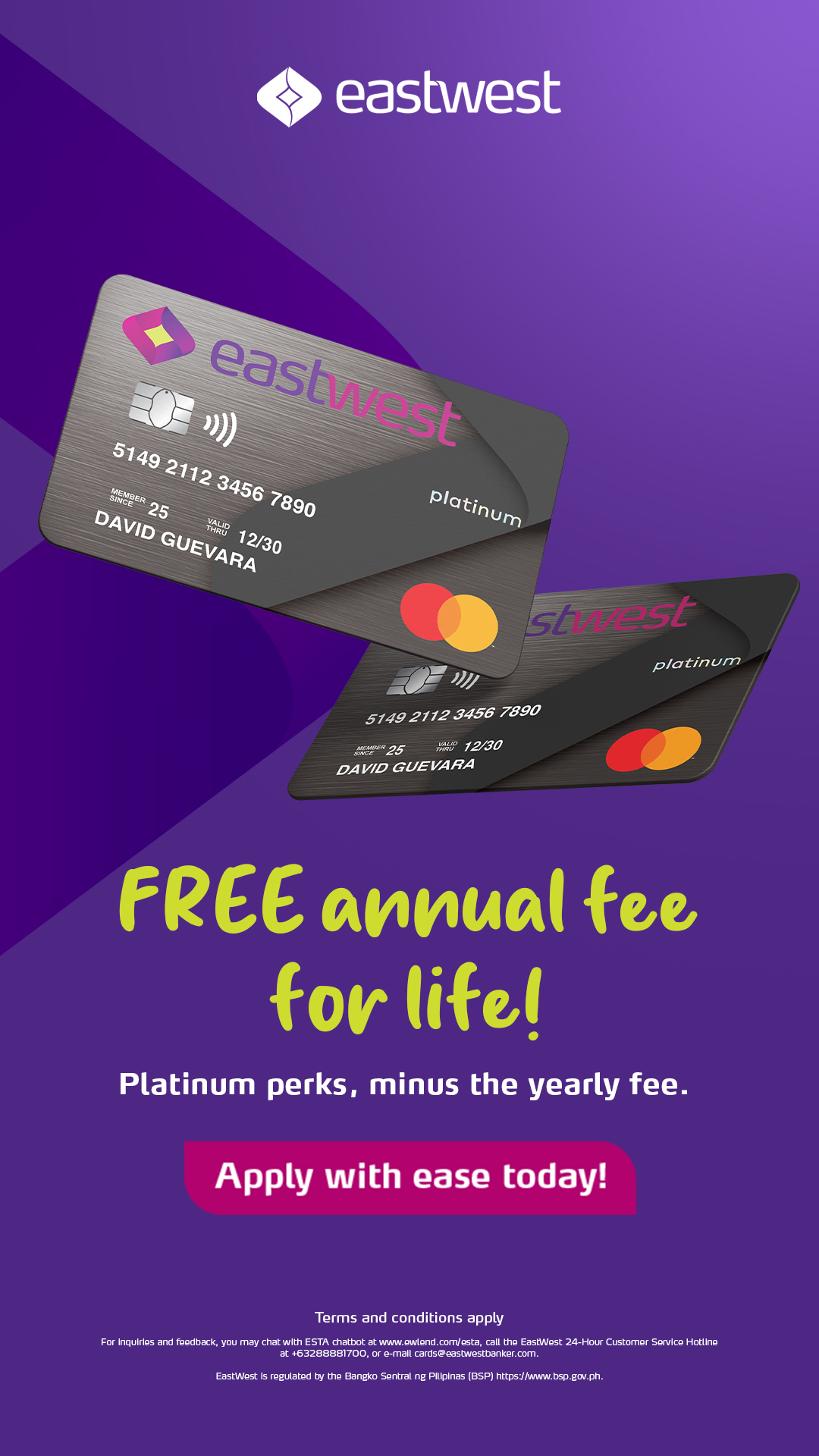 EastWest Bank Facebook ad