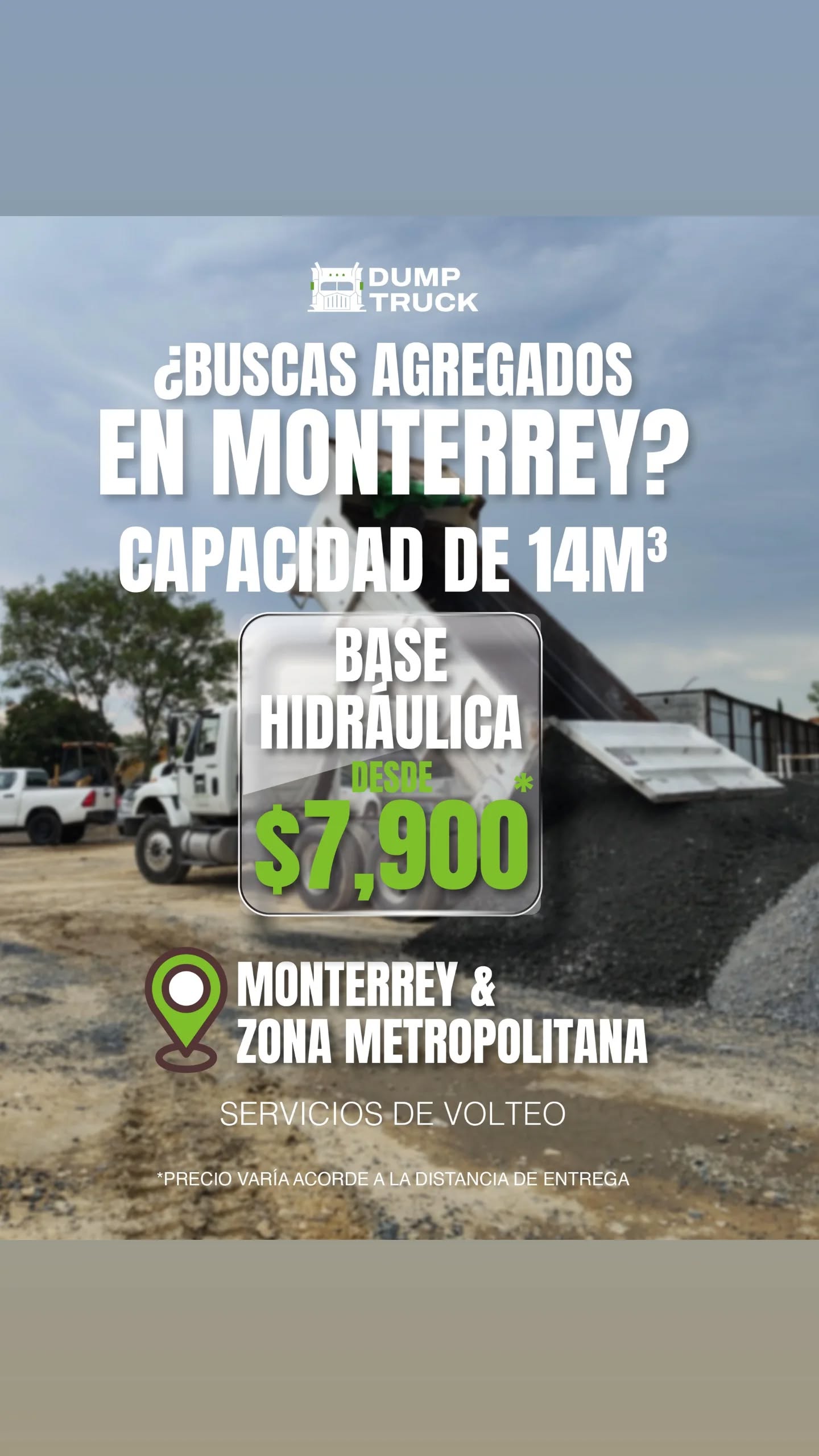 DUMP TRUCK Facebook ad: Base Hidráulica y SCT en Mty