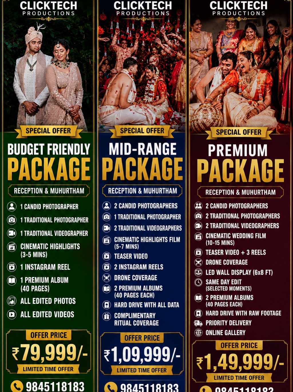 Clicktech Productions Facebook ad: WEDDING BOOKINGS OPEN FOR 2026