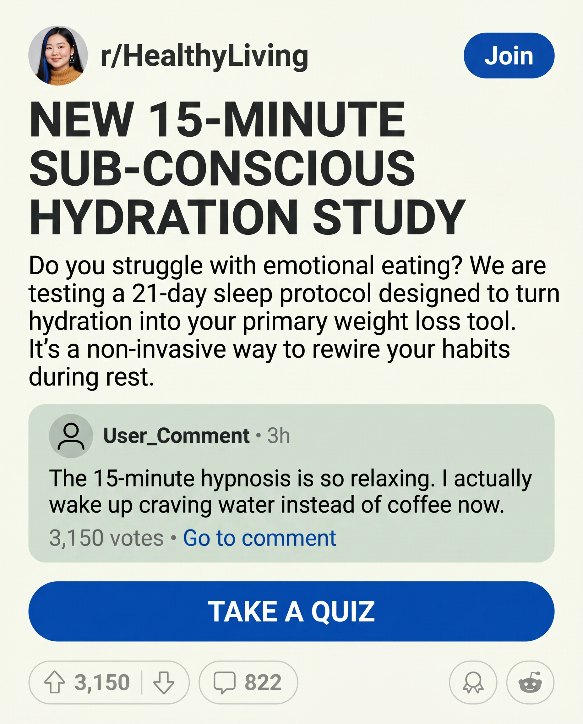Kure for Hypnotherapy Facebook ad