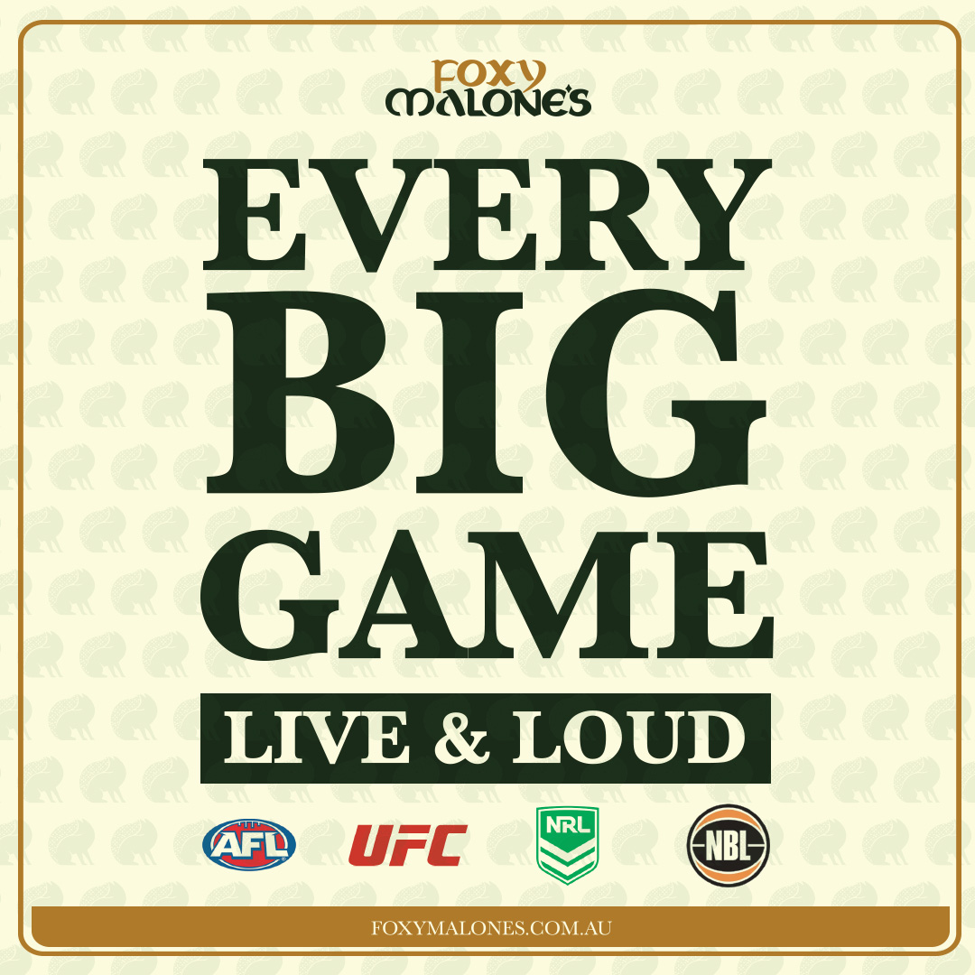 Foxy Malone's Facebook ad: Sports - Foxy Malone's Mooloolaba