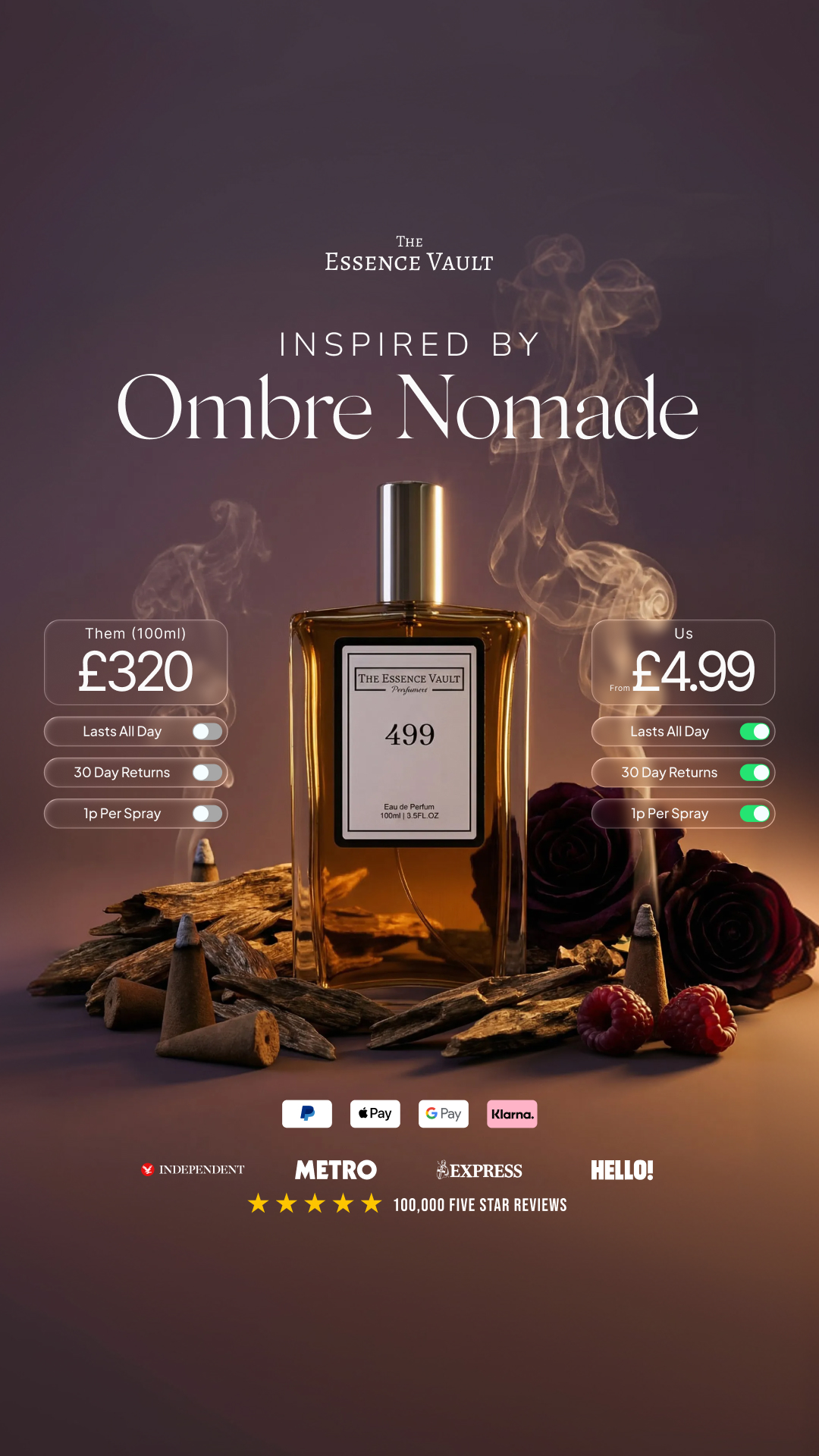 The Essence Vault Facebook ad