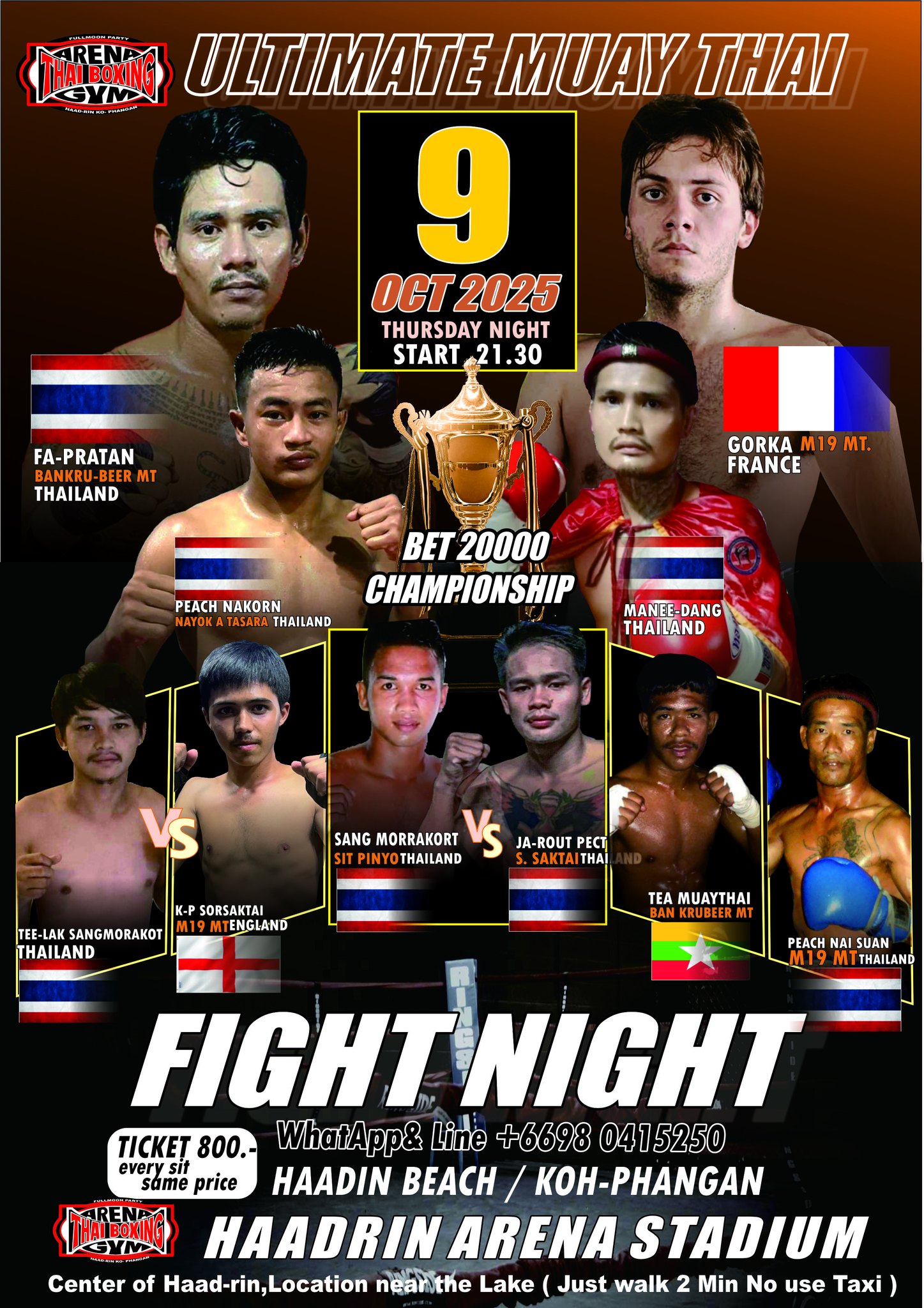 Arena-Muaythai gym Facebook ad: Don't miss! Koh Phangan