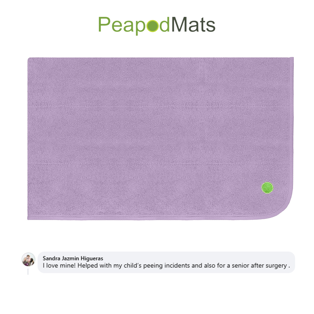PeapodMats Facebook ad: No More Changing Bed Sheets At 3AM
