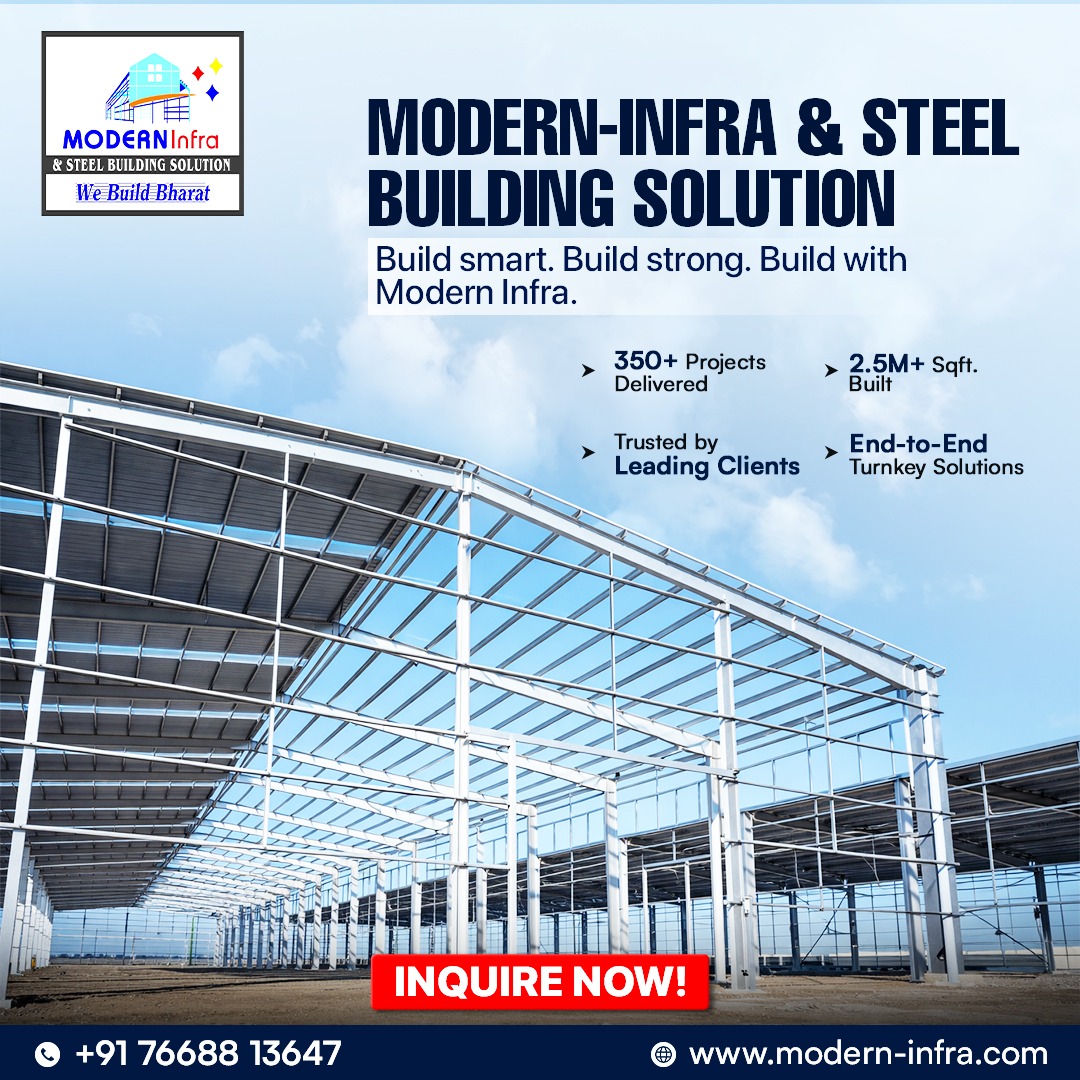 Modern Infra Facebook ad: Build Strong. Build Smart.