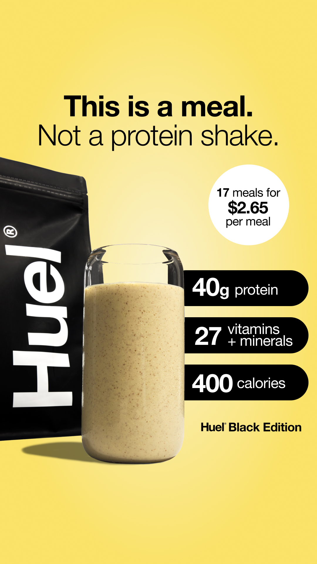 Huel Facebook ad