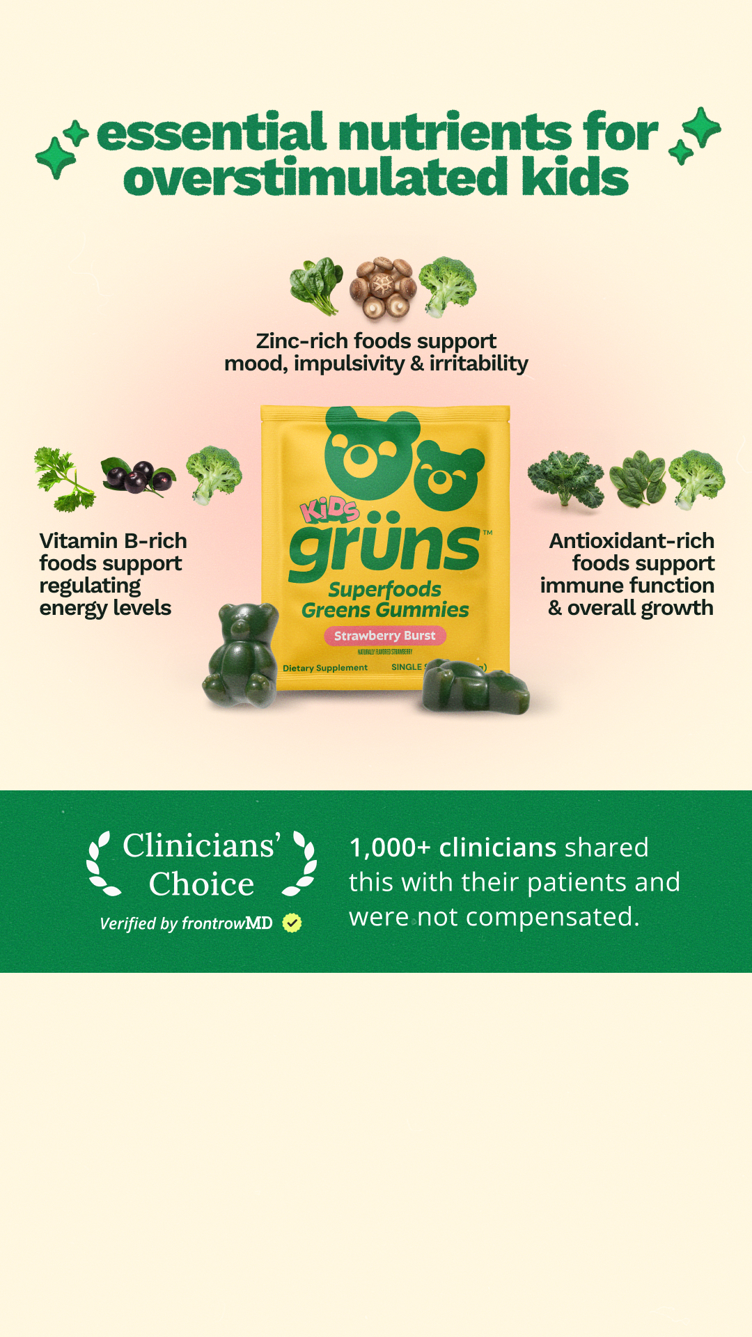 Grüns Kids Facebook ad