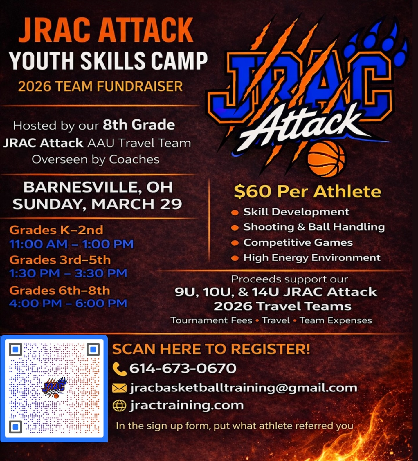 JRAC Basketball Training Facebook ad: JRAC ATTACK YOUTH SKILLS CAMP