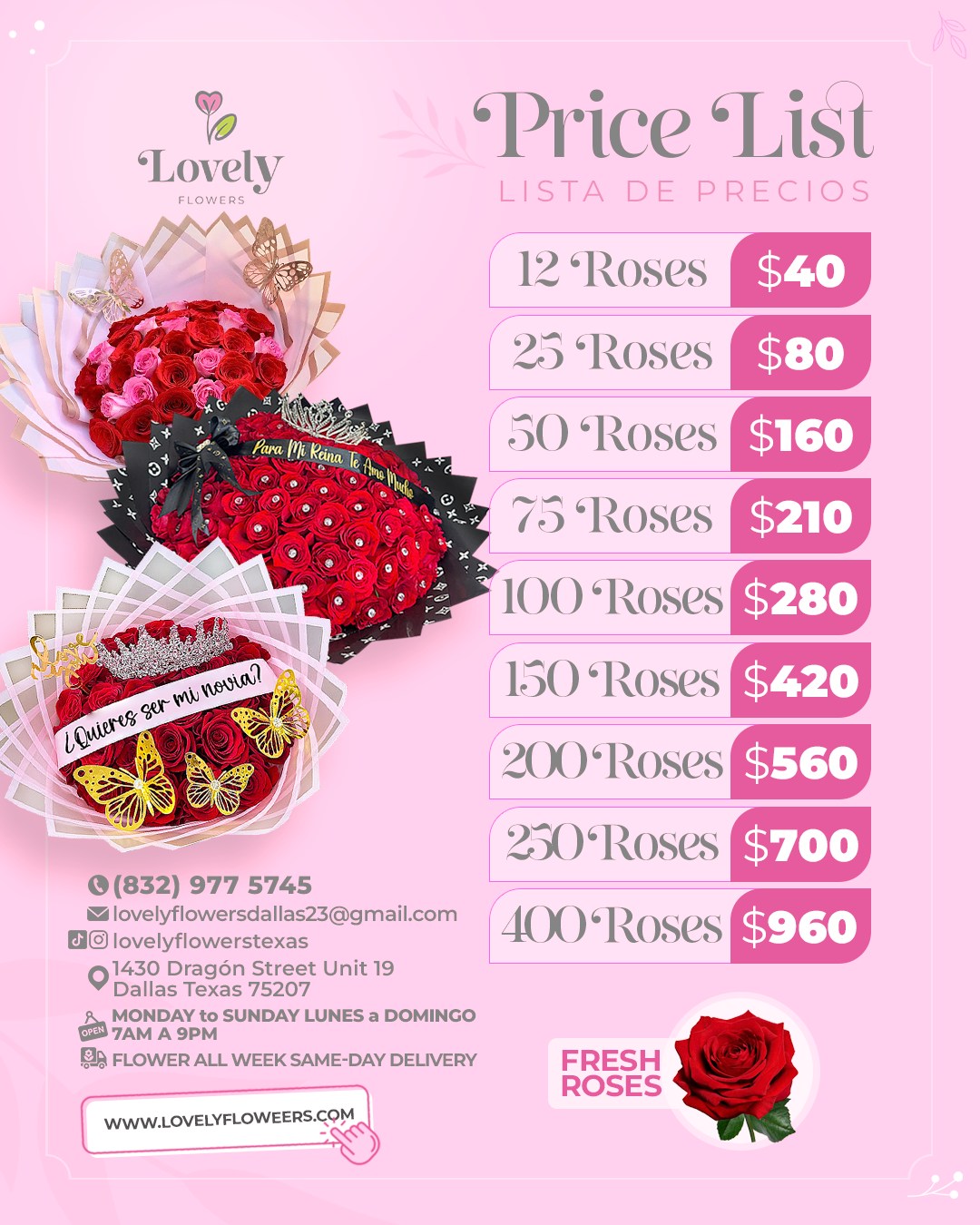 Lovely Flowers Facebook ad