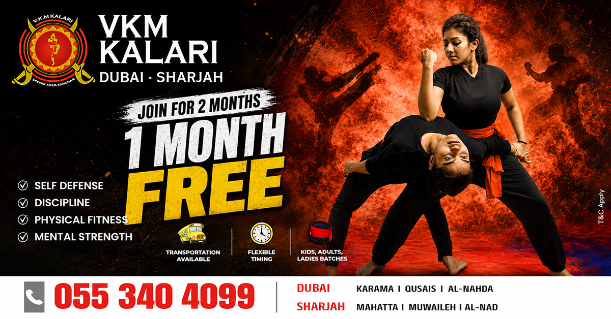 Vkm Kalari Dubai Facebook ad