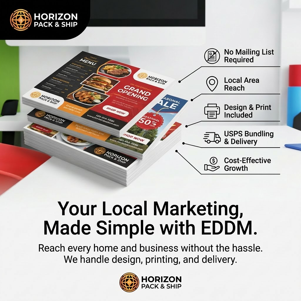 Horizon Pack and Ship Facebook ad: ATTENTION: Hardin County Contractors and Local Business…