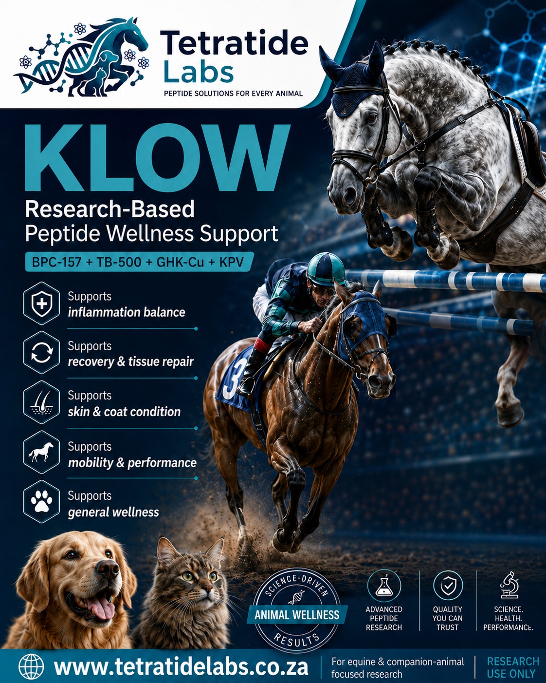 Tetratide Labs Facebook ad: Research human and Animal Peptide Supplier | Tetratide Labs
