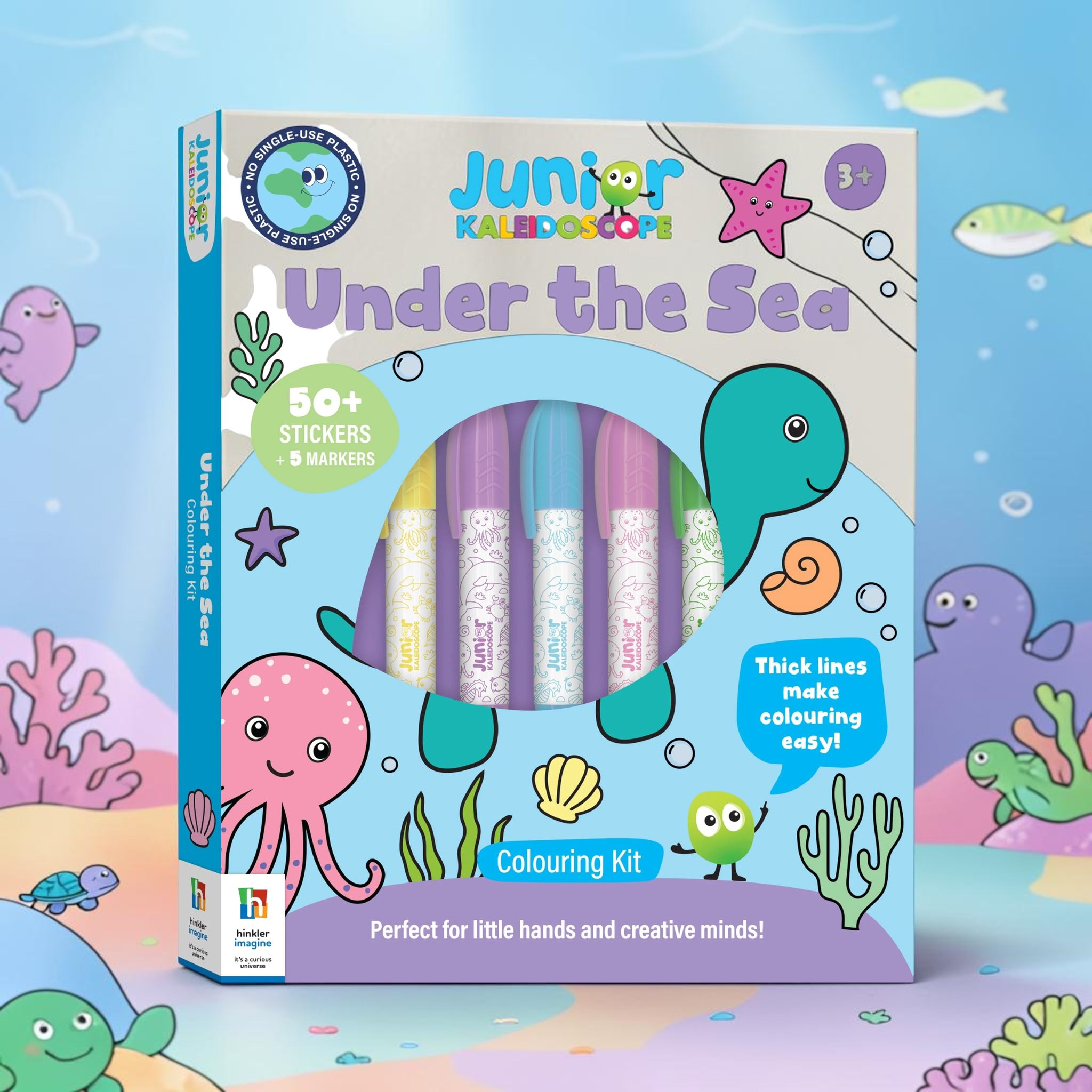 Curious and Calm Facebook ad: New Arrivals Jr Kaleidoscope Colouring Kits: Under the…