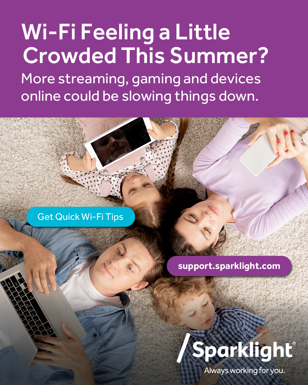 Sparklight Facebook ad