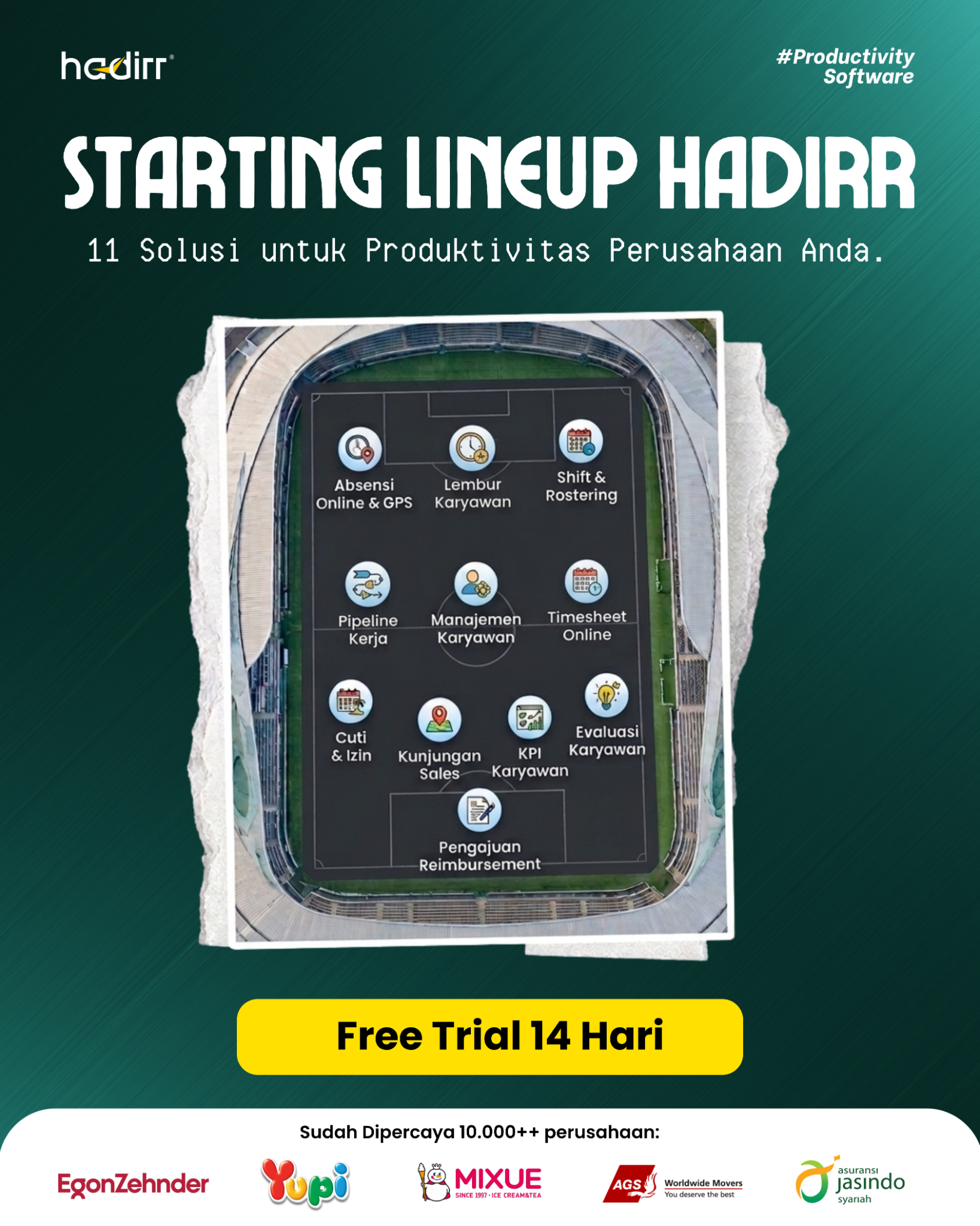 Hadirr Facebook ad: Aplikasi Absensi Karyawan Online