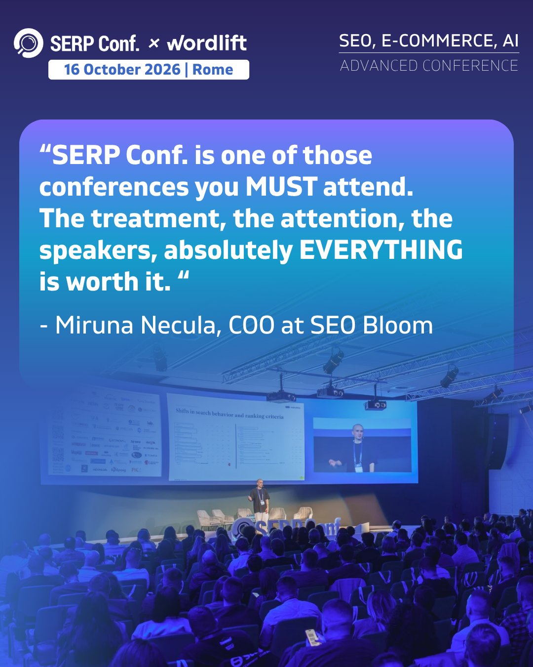 SERP Conf. Rome Facebook ad