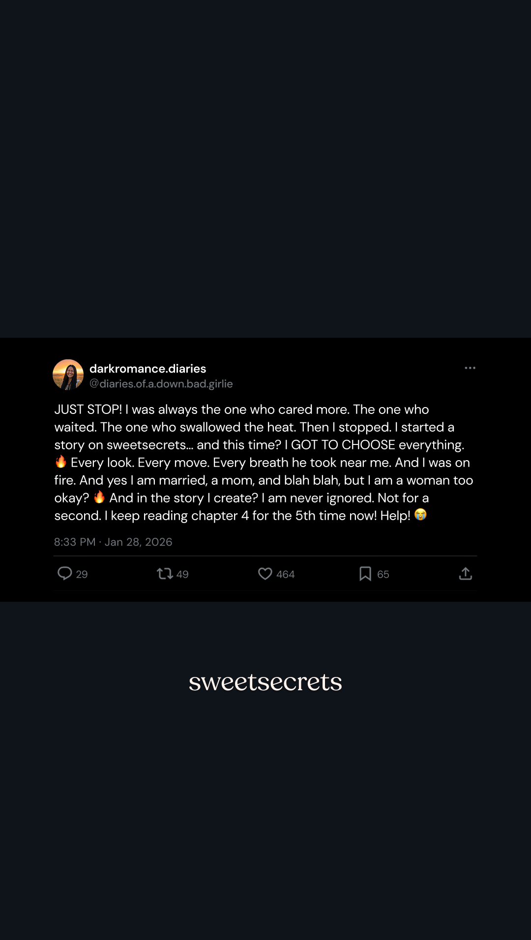 Sweetsecrets Facebook ad