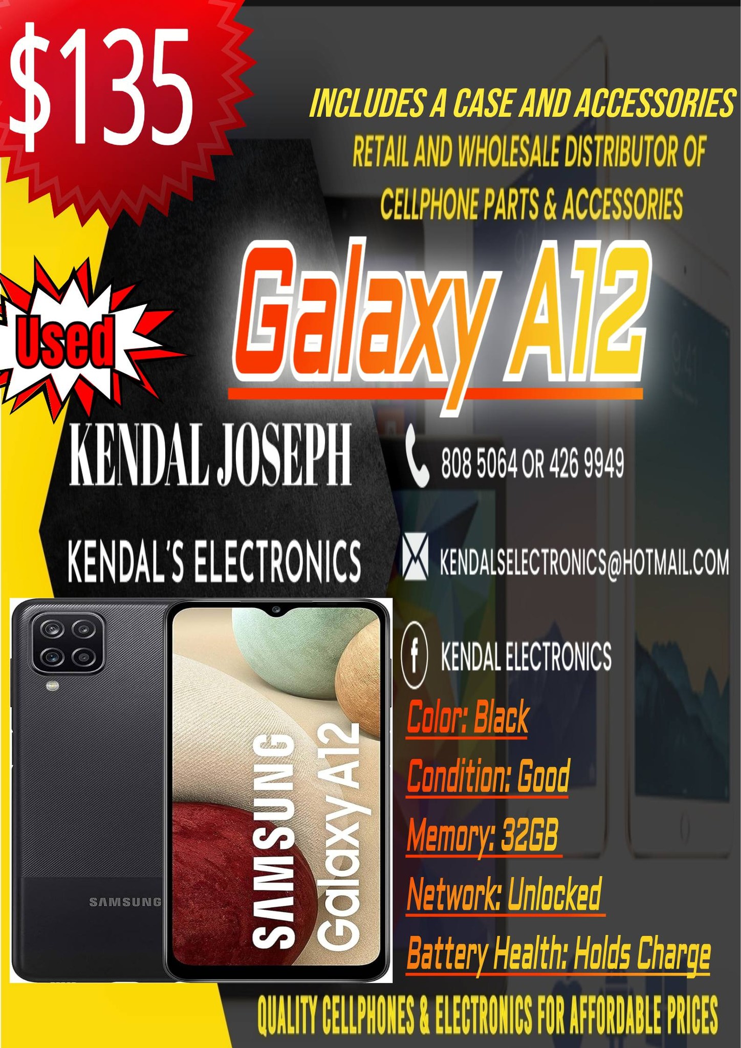 Kendal's Electronics Facebook ad: Now Available