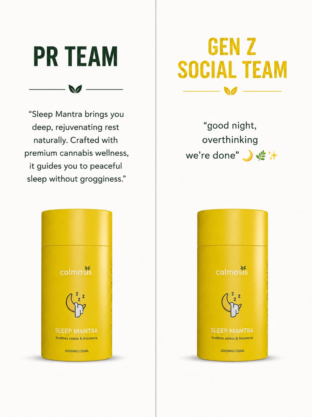 Calmosis.official Facebook ad: Sleep Mantra - Natural Sleep Aid with Cannabis & Ayurvedic…