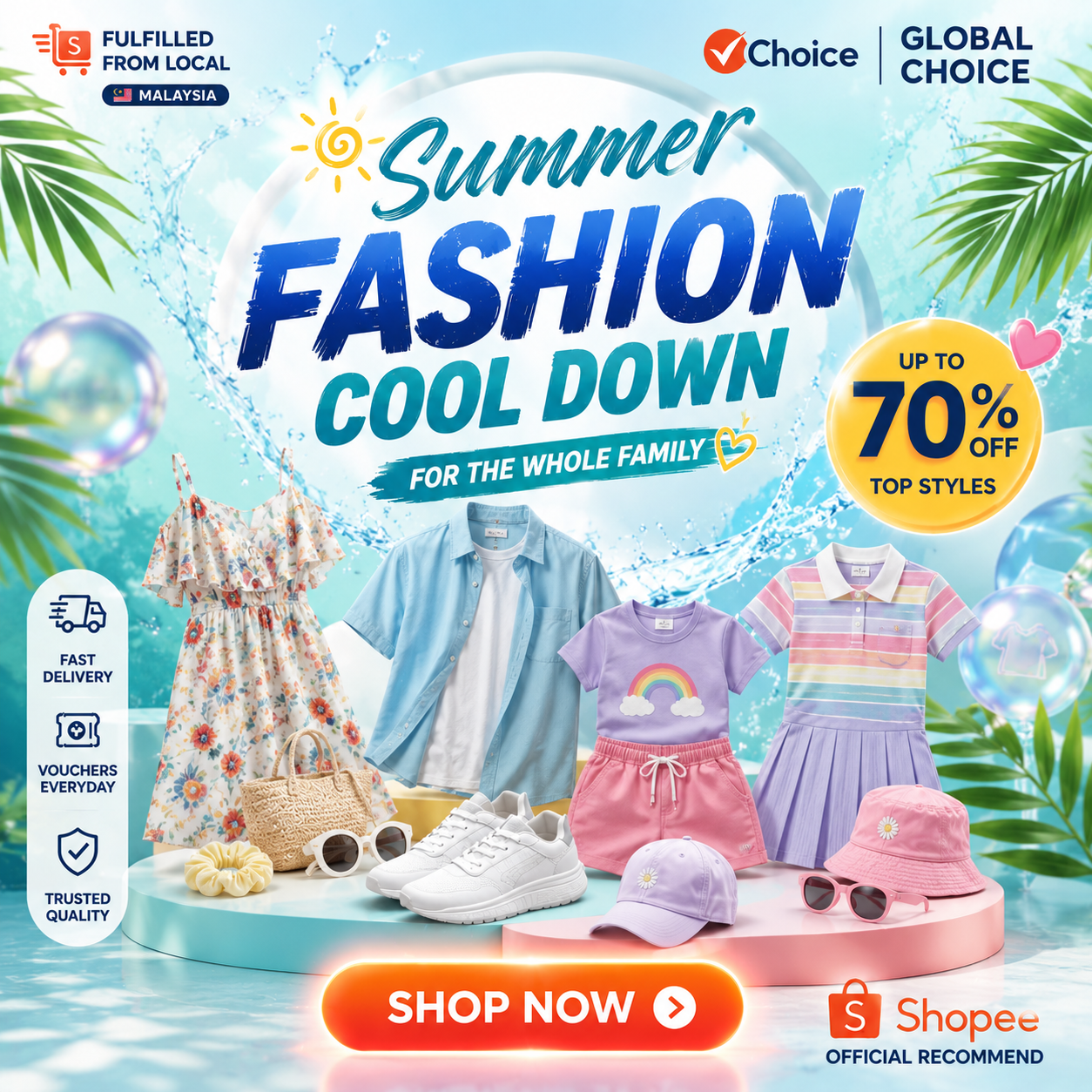 Choice Global Facebook ad: Local Ready Stock | Fast Summer Delivery!