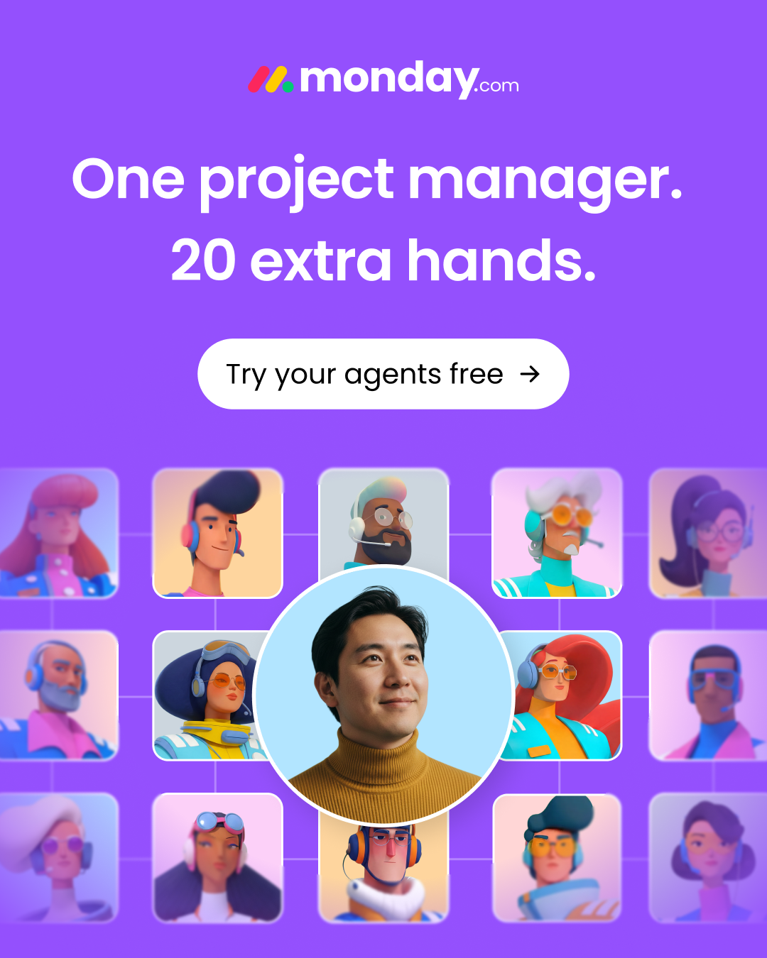 monday.com Facebook ad